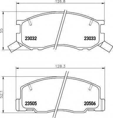 HELLA 8DB355009481 Комплект гальмівних колодок, дискове гальмо