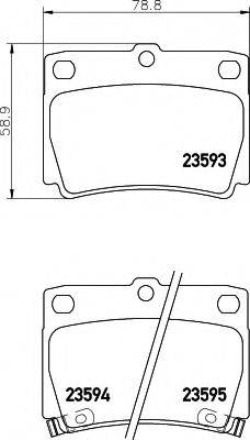 HELLA 8DB355009501 Комплект гальмівних колодок, дискове гальмо