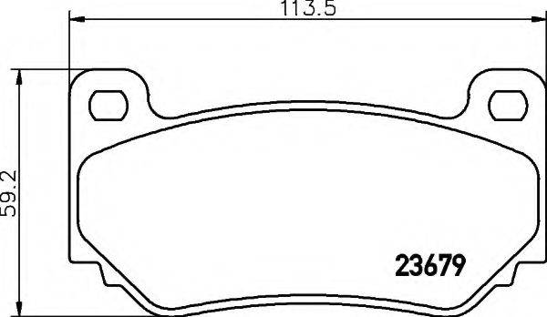 HELLA 8DB355009721 Комплект гальмівних колодок, дискове гальмо