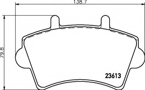 HELLA 8DB355010021 Комплект гальмівних колодок, дискове гальмо