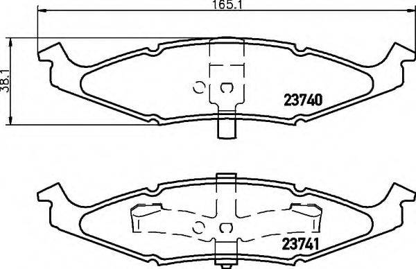 HELLA 8DB355010081 Комплект гальмівних колодок, дискове гальмо