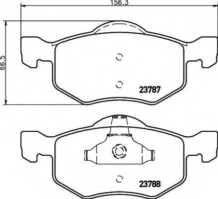 HELLA 8DB355010141 Комплект гальмівних колодок, дискове гальмо