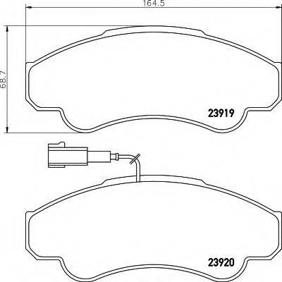 HELLA 8DB355010401 Комплект гальмівних колодок, дискове гальмо