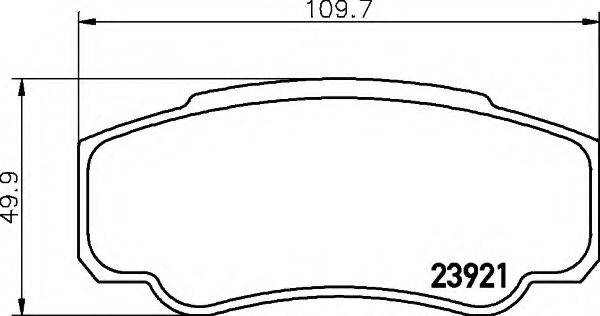 HELLA 8DB355010411 Комплект гальмівних колодок, дискове гальмо