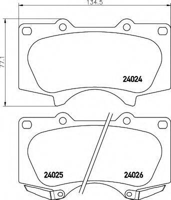 HELLA 8DB355014121 Комплект гальмівних колодок, дискове гальмо