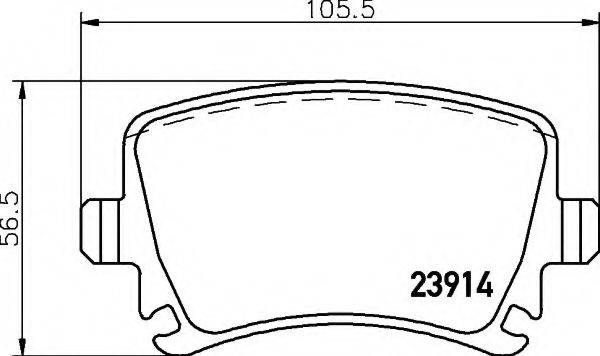 HELLA 8DB355011771 Комплект гальмівних колодок, дискове гальмо