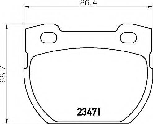 HELLA 8DB355019231 Комплект гальмівних колодок, дискове гальмо