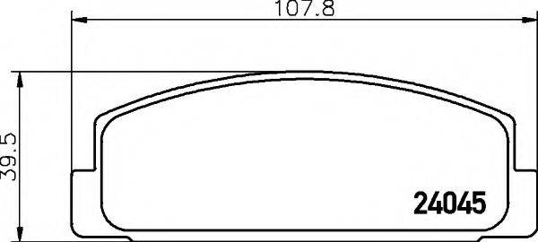 HELLA 8DB355011131 Комплект гальмівних колодок, дискове гальмо