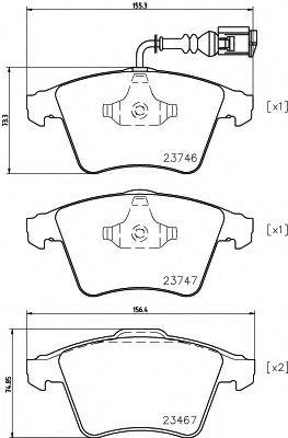 HELLA 8DB355011441 Комплект гальмівних колодок, дискове гальмо