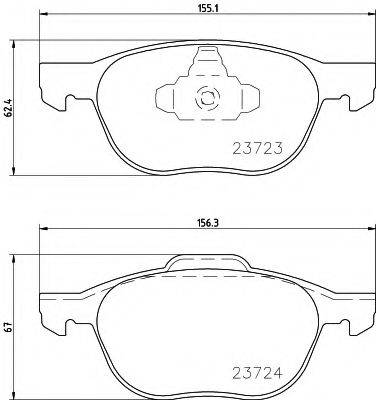 HELLA 8DB355011191 Комплект гальмівних колодок, дискове гальмо