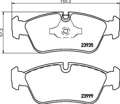 HELLA 8DB355011281 Комплект гальмівних колодок, дискове гальмо