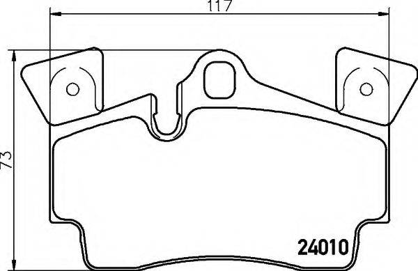 HELLA 8DB355011471 Комплект гальмівних колодок, дискове гальмо