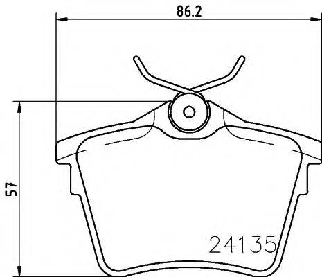 HELLA 8DB355011501 Комплект гальмівних колодок, дискове гальмо