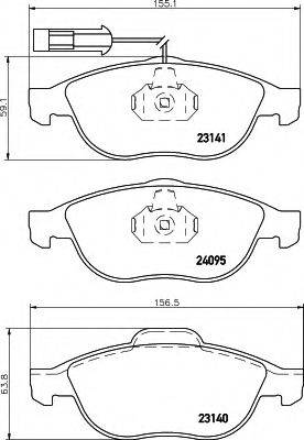 HELLA 8DB355011651 Комплект гальмівних колодок, дискове гальмо