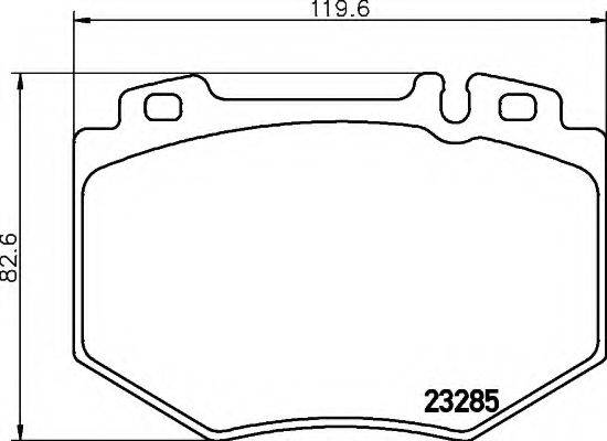 HELLA 8DB355011831 Комплект гальмівних колодок, дискове гальмо