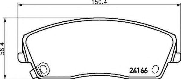 HELLA 8DB355011901 Комплект гальмівних колодок, дискове гальмо