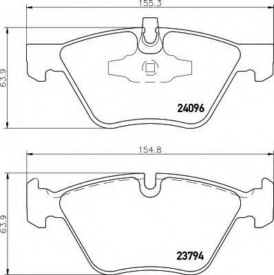 HELLA 8DB355011941 Комплект гальмівних колодок, дискове гальмо