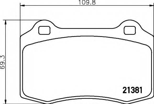 HELLA 8DB355006591 Комплект гальмівних колодок, дискове гальмо