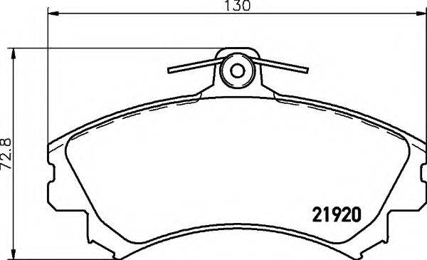 HELLA 8DB355016681 Комплект гальмівних колодок, дискове гальмо