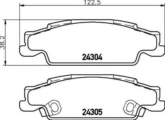 HELLA 8DB355006801 Комплект гальмівних колодок, дискове гальмо