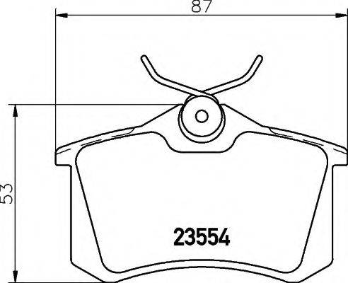 HELLA 8DB355019911 Комплект гальмівних колодок, дискове гальмо