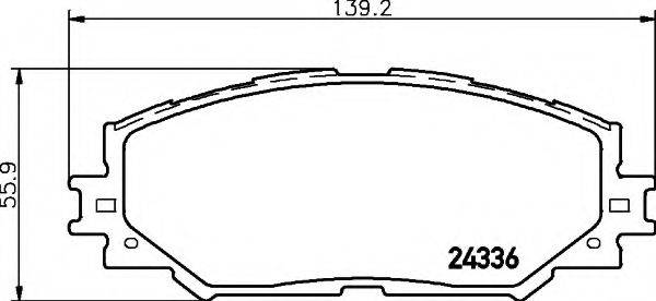 HELLA 8DB355006861 Комплект гальмівних колодок, дискове гальмо