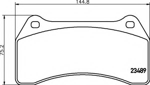 HELLA 8DB355006931 Комплект гальмівних колодок, дискове гальмо