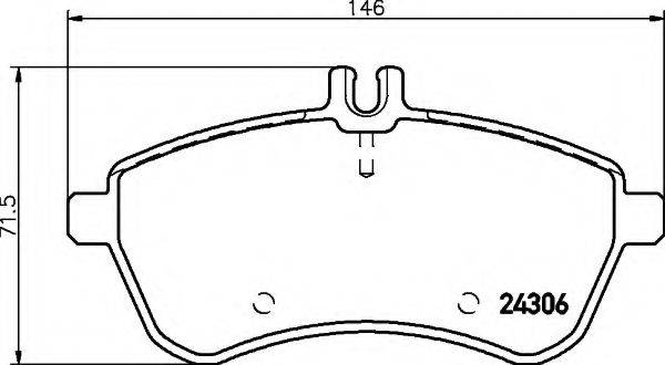 HELLA 8DB355012581 Комплект гальмівних колодок, дискове гальмо