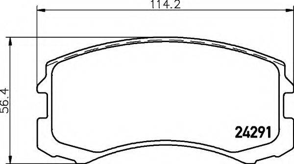 HELLA 8DB355013071 Комплект гальмівних колодок, дискове гальмо