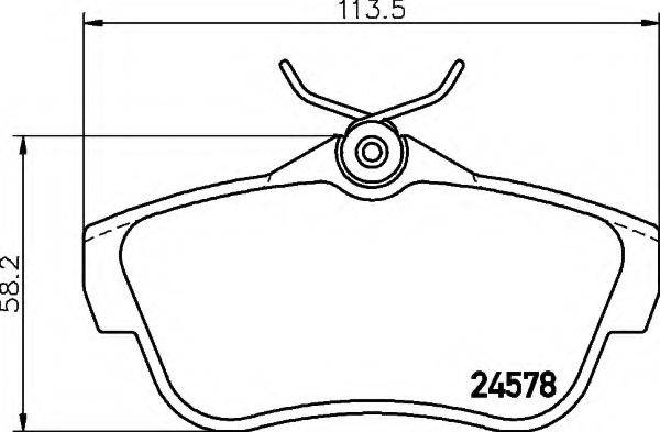 HELLA 8DB355013421 Комплект гальмівних колодок, дискове гальмо