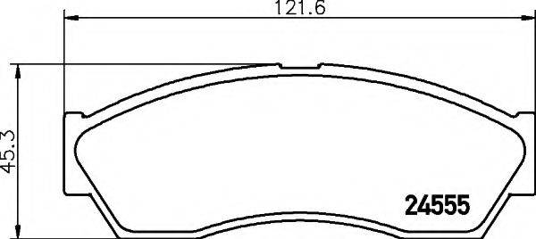 HELLA 8DB355013431 Комплект гальмівних колодок, дискове гальмо