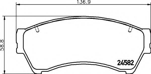 HELLA 8DB355013701 Комплект гальмівних колодок, дискове гальмо