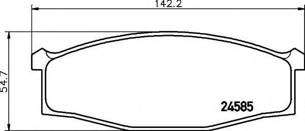 HELLA 8DB355013721 Комплект гальмівних колодок, дискове гальмо