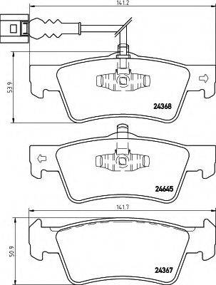 HELLA 8DB355013841 Комплект гальмівних колодок, дискове гальмо