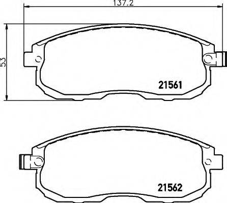 HELLA 8DB355013991 Комплект гальмівних колодок, дискове гальмо