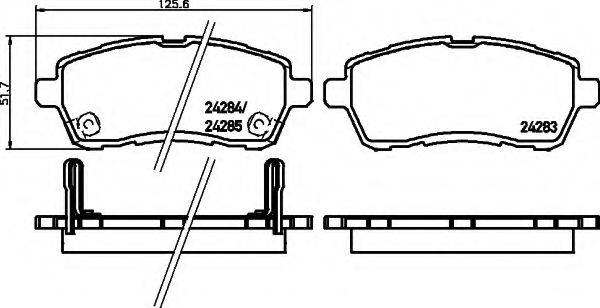 HELLA 8DB355014001 Комплект гальмівних колодок, дискове гальмо