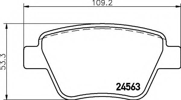 HELLA 8DB355014021 Комплект гальмівних колодок, дискове гальмо