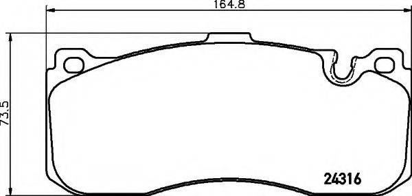 HELLA 8DB355014041 Комплект гальмівних колодок, дискове гальмо