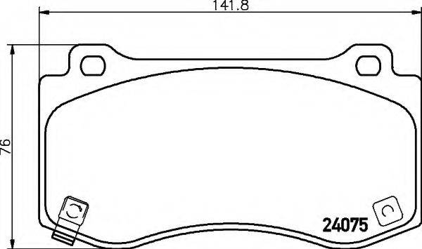 HELLA 8DB355014201 Комплект гальмівних колодок, дискове гальмо