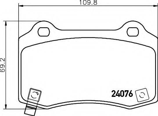 HELLA 8DB355014211 Комплект гальмівних колодок, дискове гальмо