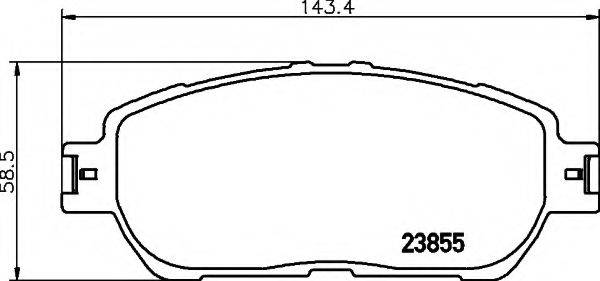 HELLA 8DB355014441 Комплект гальмівних колодок, дискове гальмо