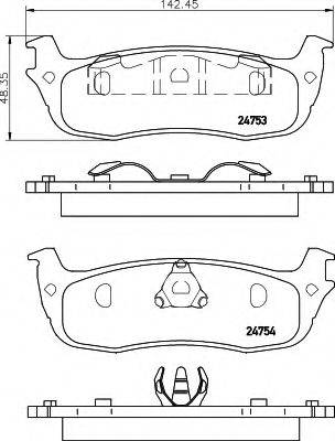 HELLA 8DB355014501 Комплект гальмівних колодок, дискове гальмо