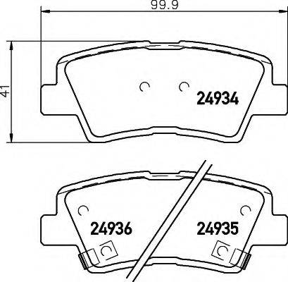 HELLA 8DB355014571 Комплект гальмівних колодок, дискове гальмо