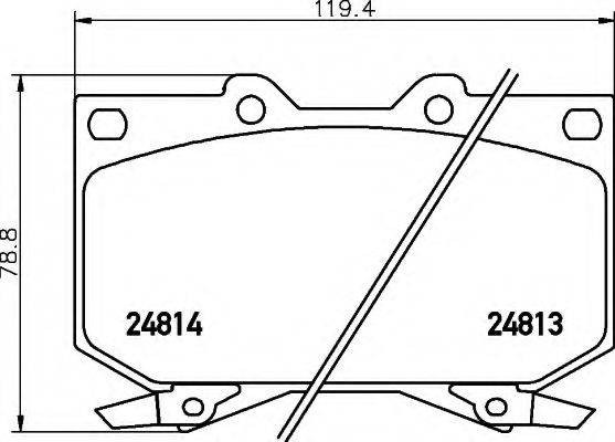 HELLA 8DB355014711 Комплект гальмівних колодок, дискове гальмо