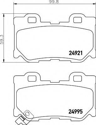 HELLA 8DB355014851 Комплект гальмівних колодок, дискове гальмо