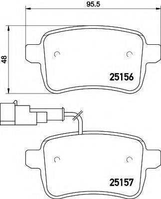 HELLA 8DB355015541 Комплект гальмівних колодок, дискове гальмо