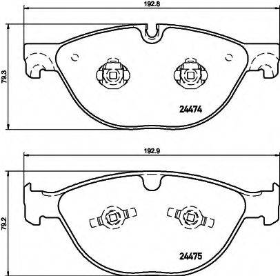 HELLA 8DB355015701 Комплект гальмівних колодок, дискове гальмо