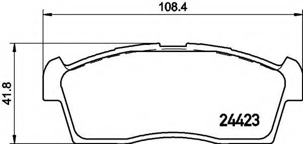 HELLA 8DB355015731 Комплект гальмівних колодок, дискове гальмо