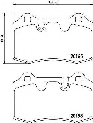 HELLA 8DB355015881 Комплект гальмівних колодок, дискове гальмо