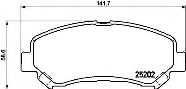 HELLA 8DB355015911 Комплект гальмівних колодок, дискове гальмо